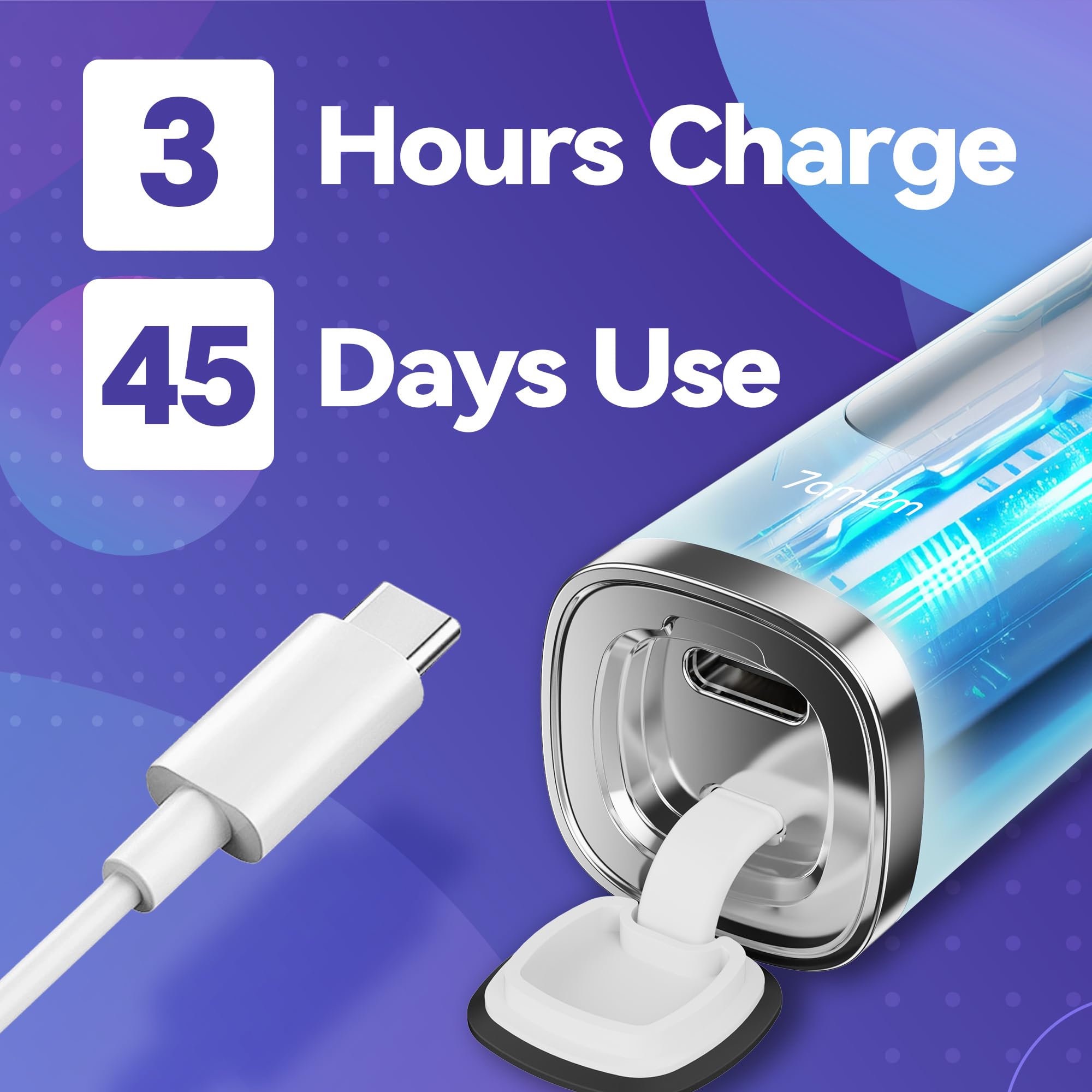 7AM2M toothbrush charging with blue body
