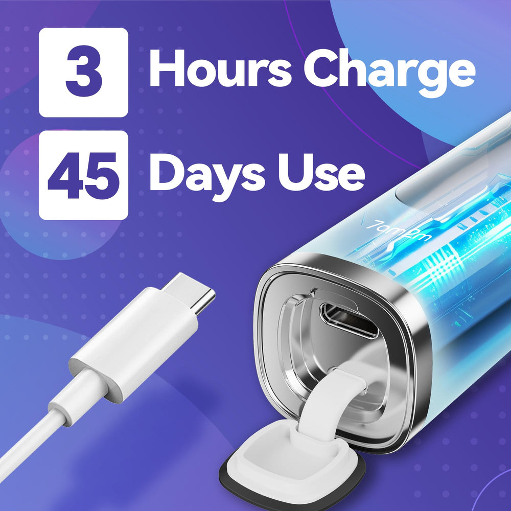 7AM2M toothbrush charging with blue body