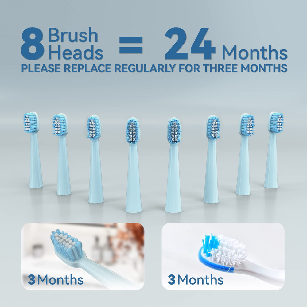 Side view of 7AM2M Sonic Electric Toothbrush Blue