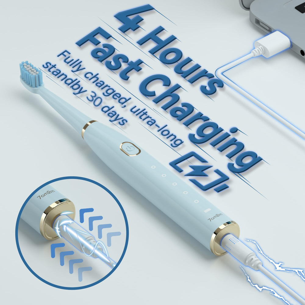 Built-in timer indicator on 7AM2M toothbrush Blue