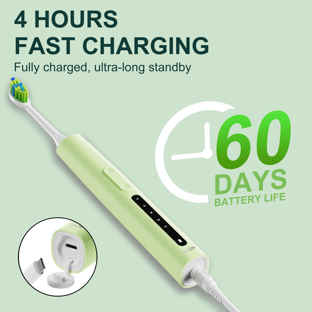 Type-C charging and IPX7 waterproof design of 7AM2M toothbrush