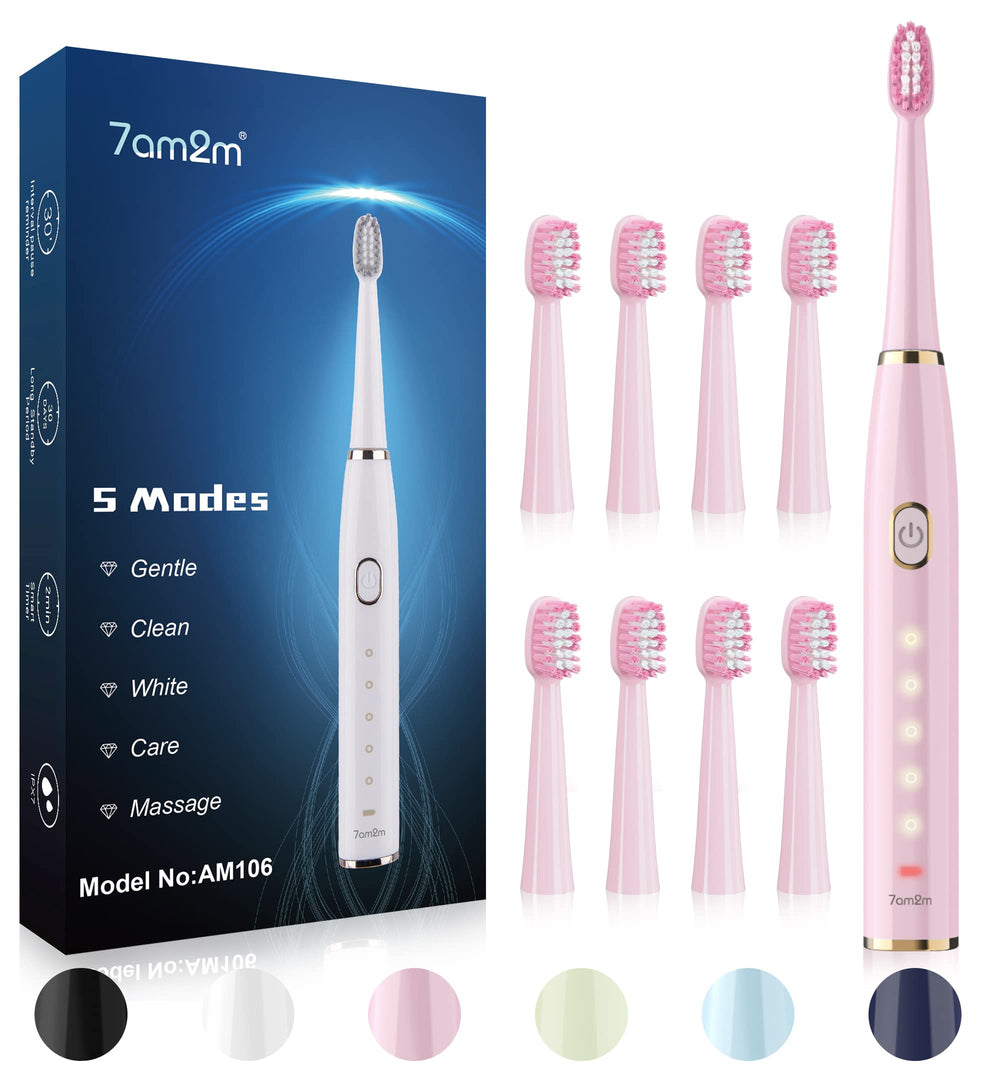 7AM2M Sonic Electric Toothbrush Pink front view