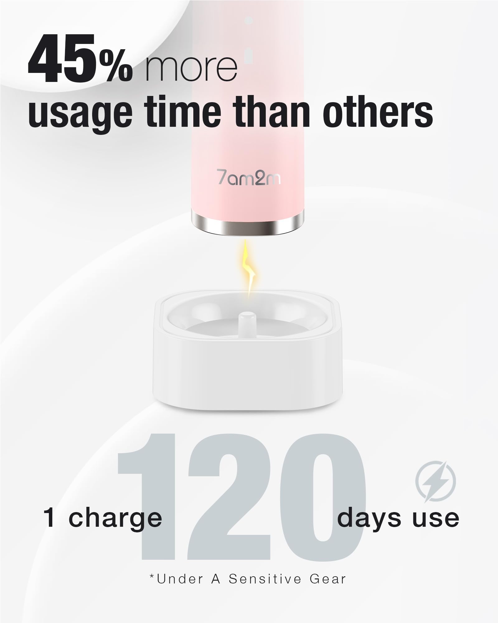 Wireless charging base for 7AM2M toothbrush