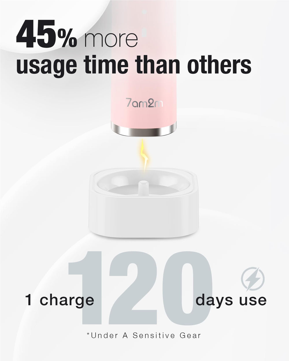 Wireless charging base for 7AM2M toothbrush