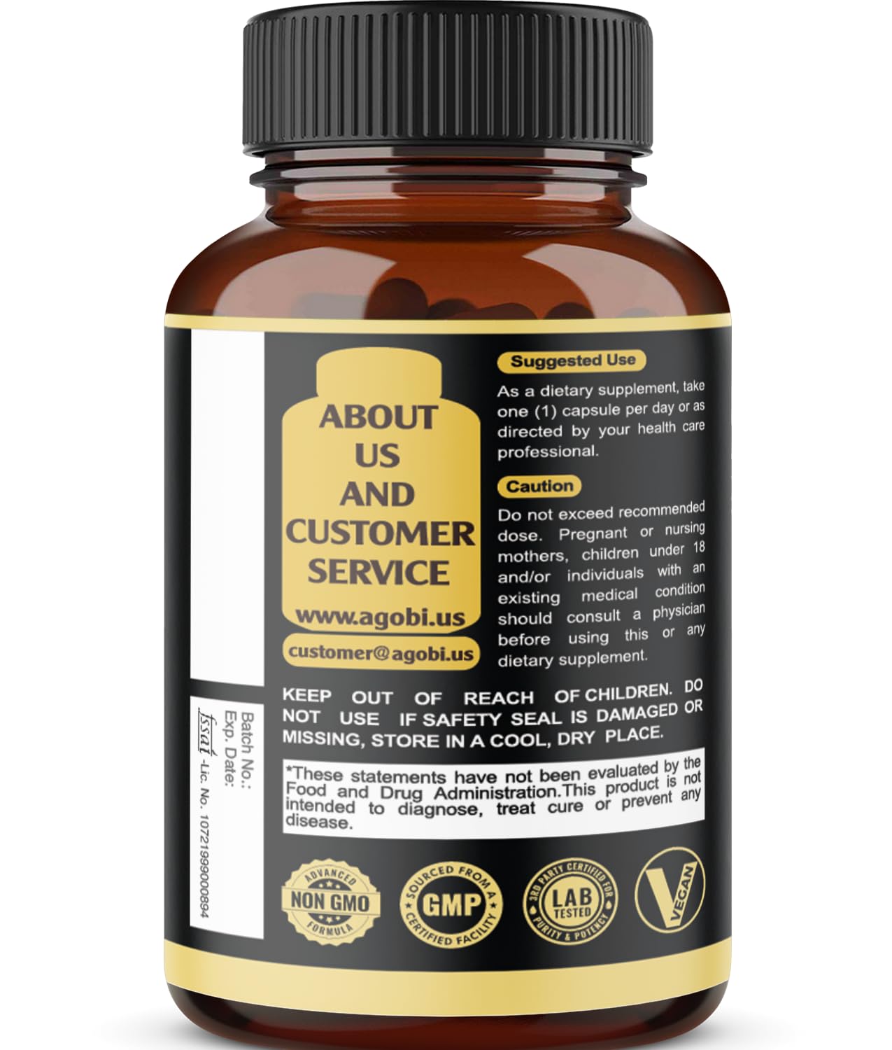 Certifications and dietary flags: vegan, gluten-free, non-GMO