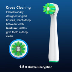 Angled bristles for deep cleaning between teeth