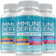 8 in 1 Immune Defense bottle with capsules