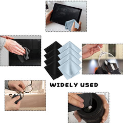 Two-color microfiber cleaning cloths ready for use