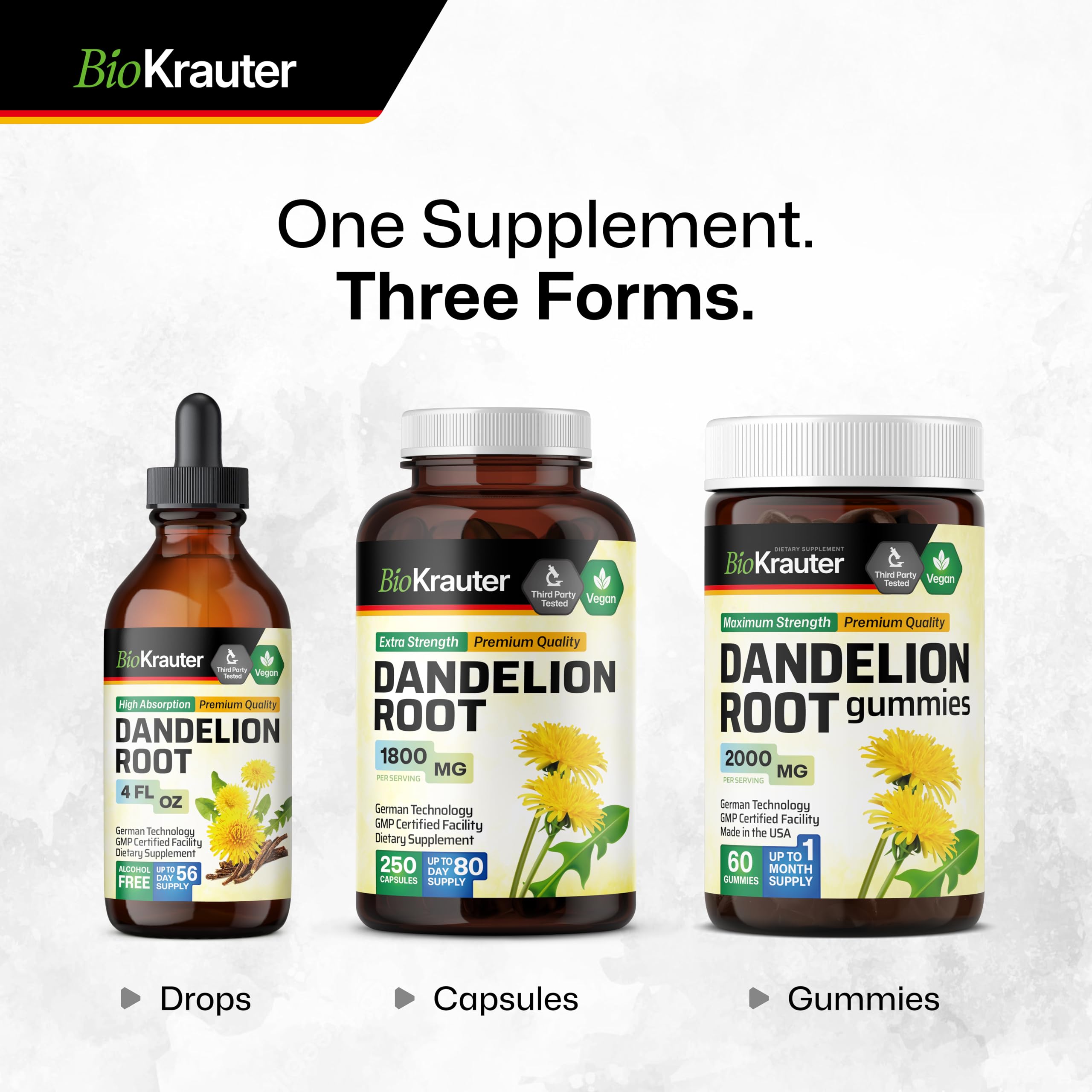 Approximately 83-day supply label and capsules