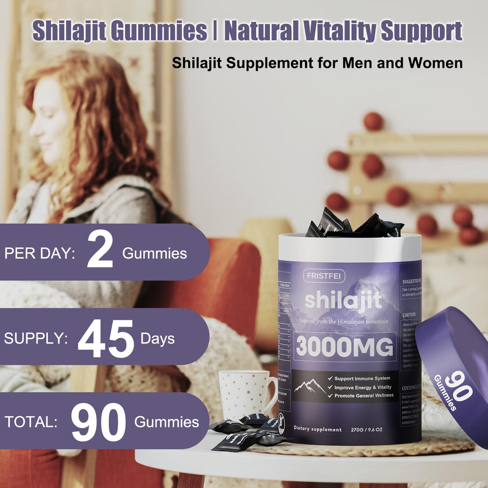 Graphic highlighting 85+ minerals and fulvic acid in shilajit
