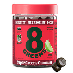 8Greens Daily Greens Gummies Apple flavor front and package