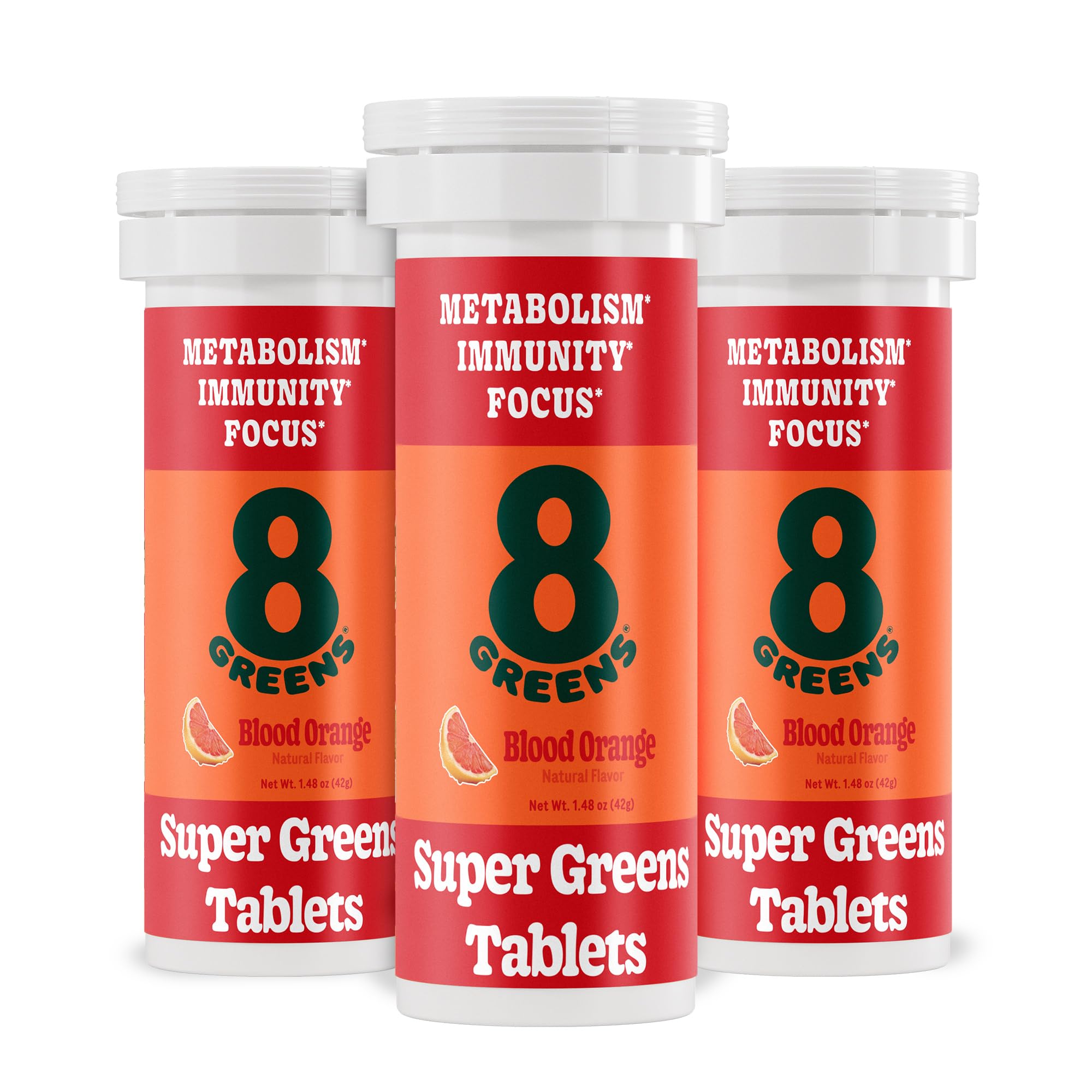 8Greens Supergreens Tablets bottle - front view