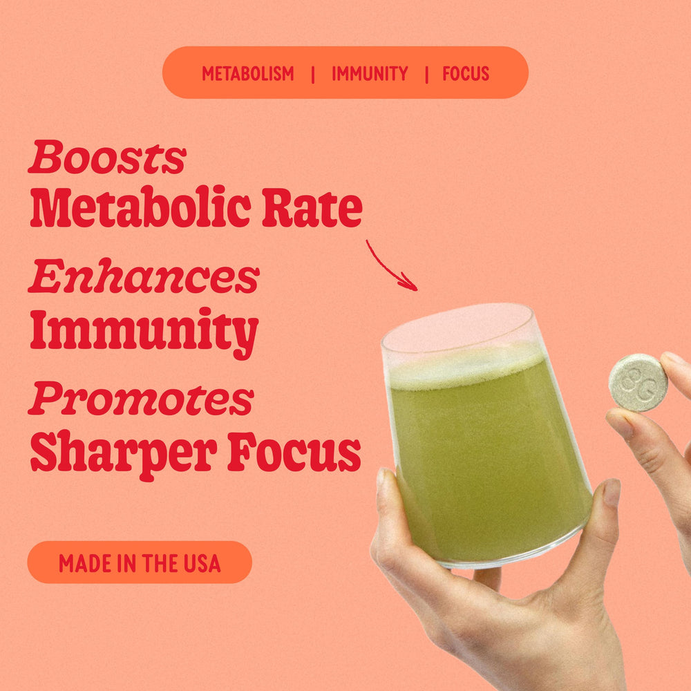 Label close-up showing Organic Aloe Vera and Spirulina