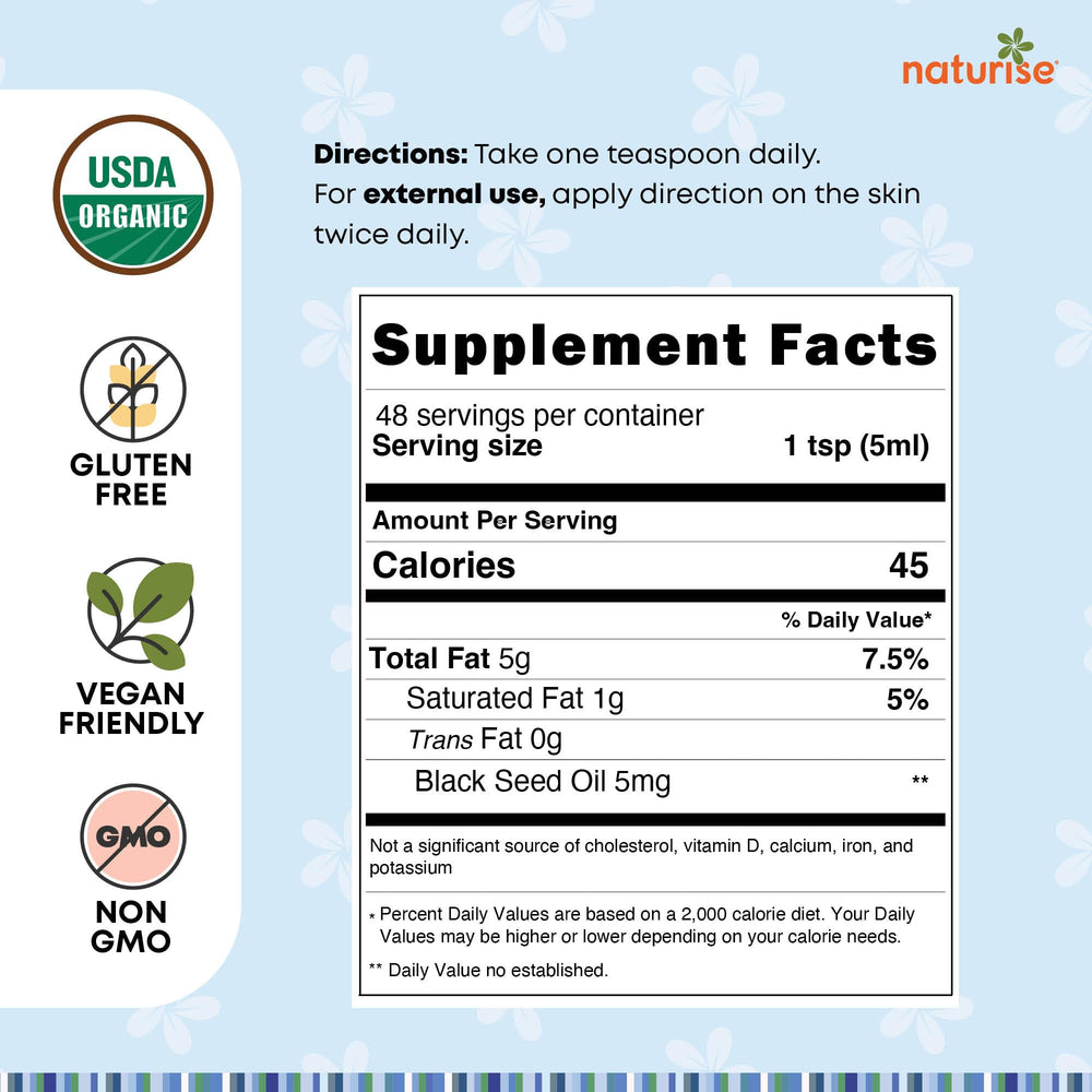 8 oz glass bottle with cap for Naturise black seed oil