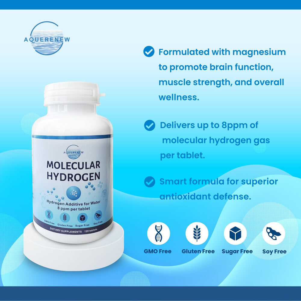 Hydrogen concentration up to 8 ppm in 450 ml water test