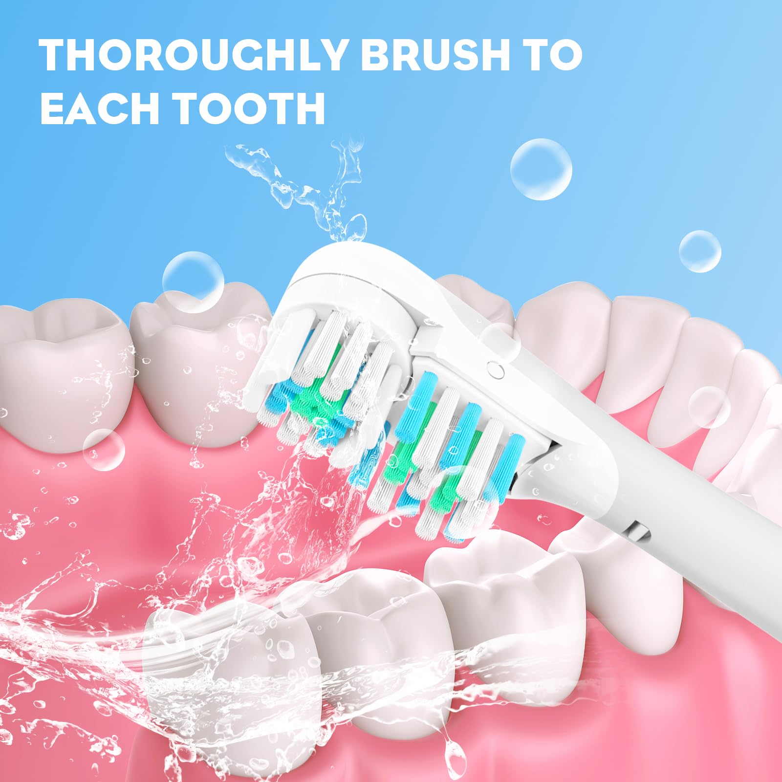 Soft bristles designed for sensitive teeth