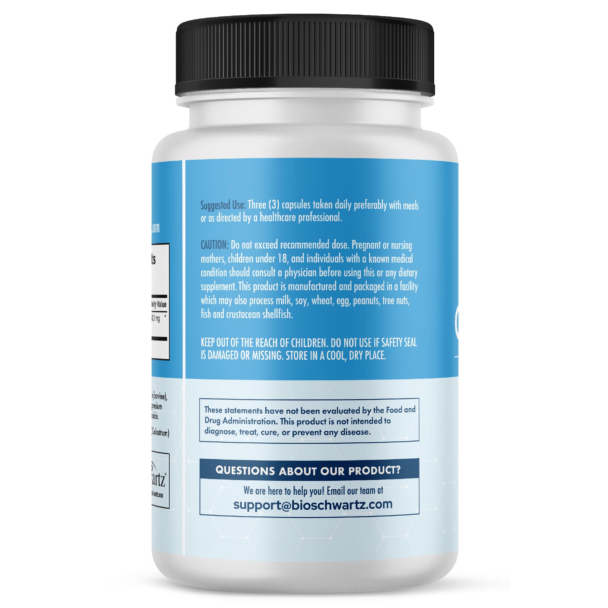 90-count bottle of colostrum supplement