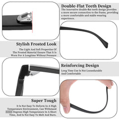 Nose pads, screws and spacers included in black temple replacement kit