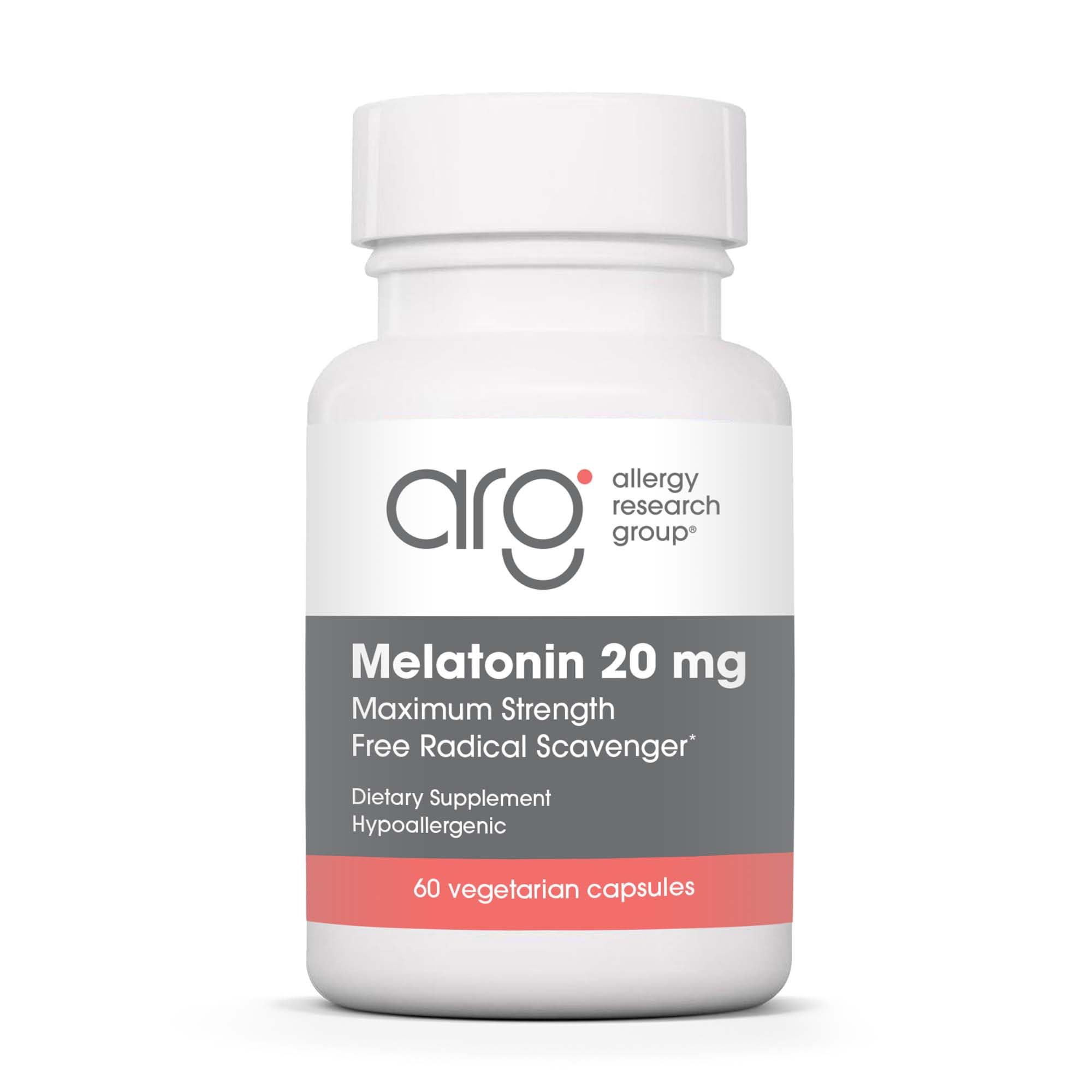 ARG Melatonin 20mg bottle with 60 count label