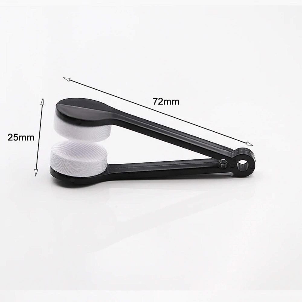 Clip attached to key ring for portable cleaning