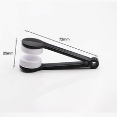 Clip attached to key ring for portable cleaning