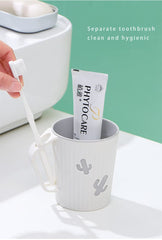 Nordic color contrast design suitable for kids bathroom