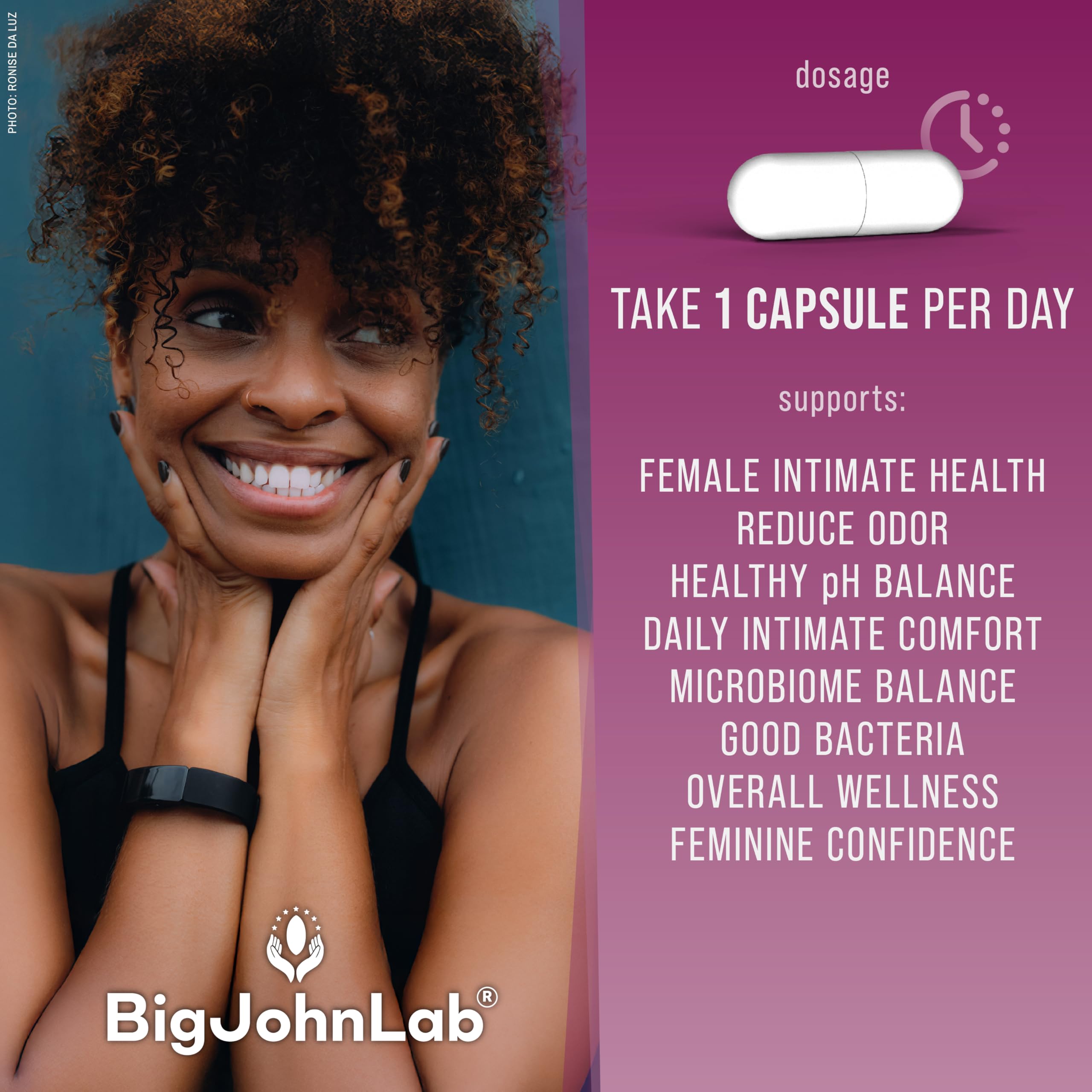 Illustration of 3 targeted probiotic strains for vaginal health
