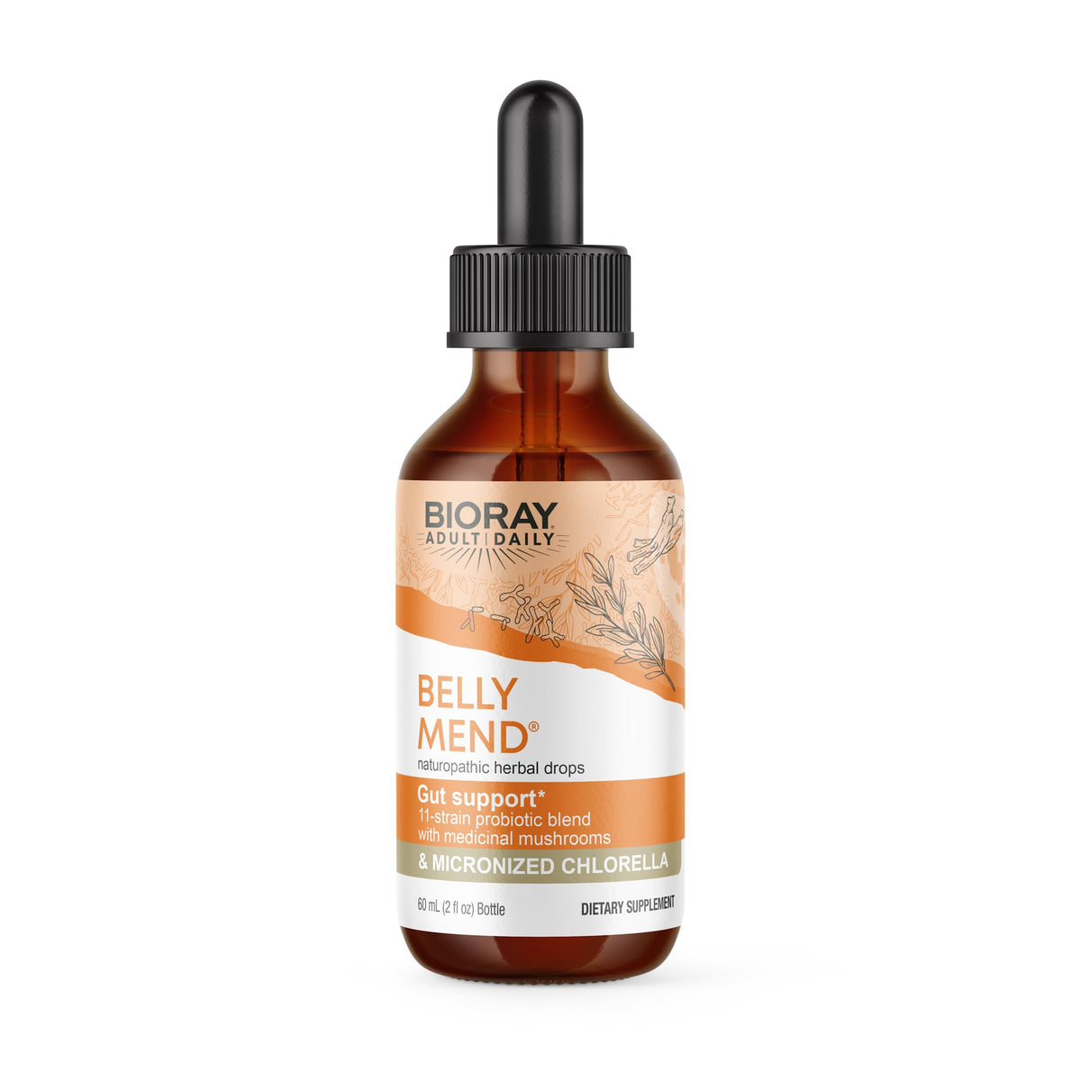 BIORAY Daily Belly Mend bottle with label