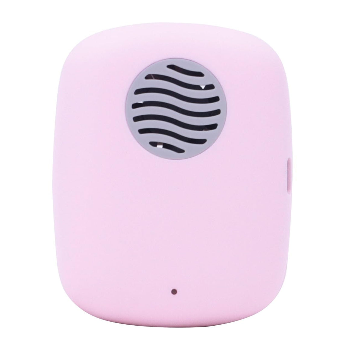 Pink BY4U mini travel toothbrush cover with air drying fan - front view