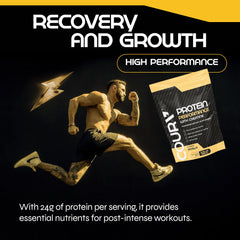 Ingredients and creatine information for COURA Proteín Performance 990g