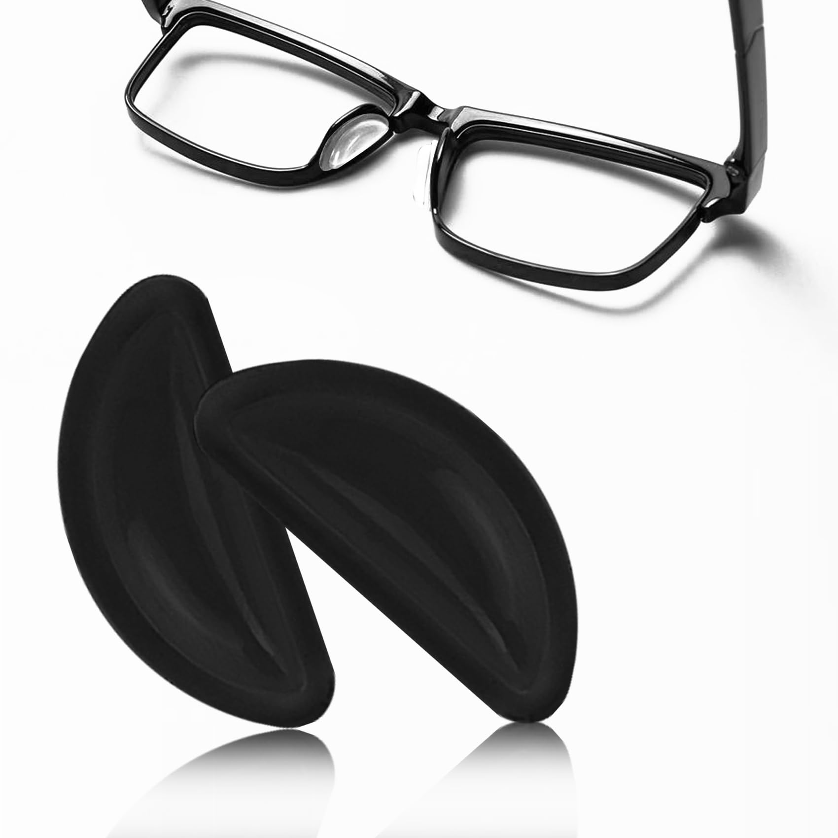 Anti-slip nose pads providing secure, comfortable fit