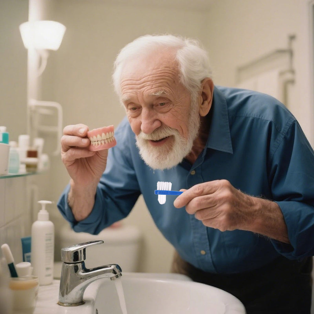 Travel-friendly denture cleaning kit for on-the-go care