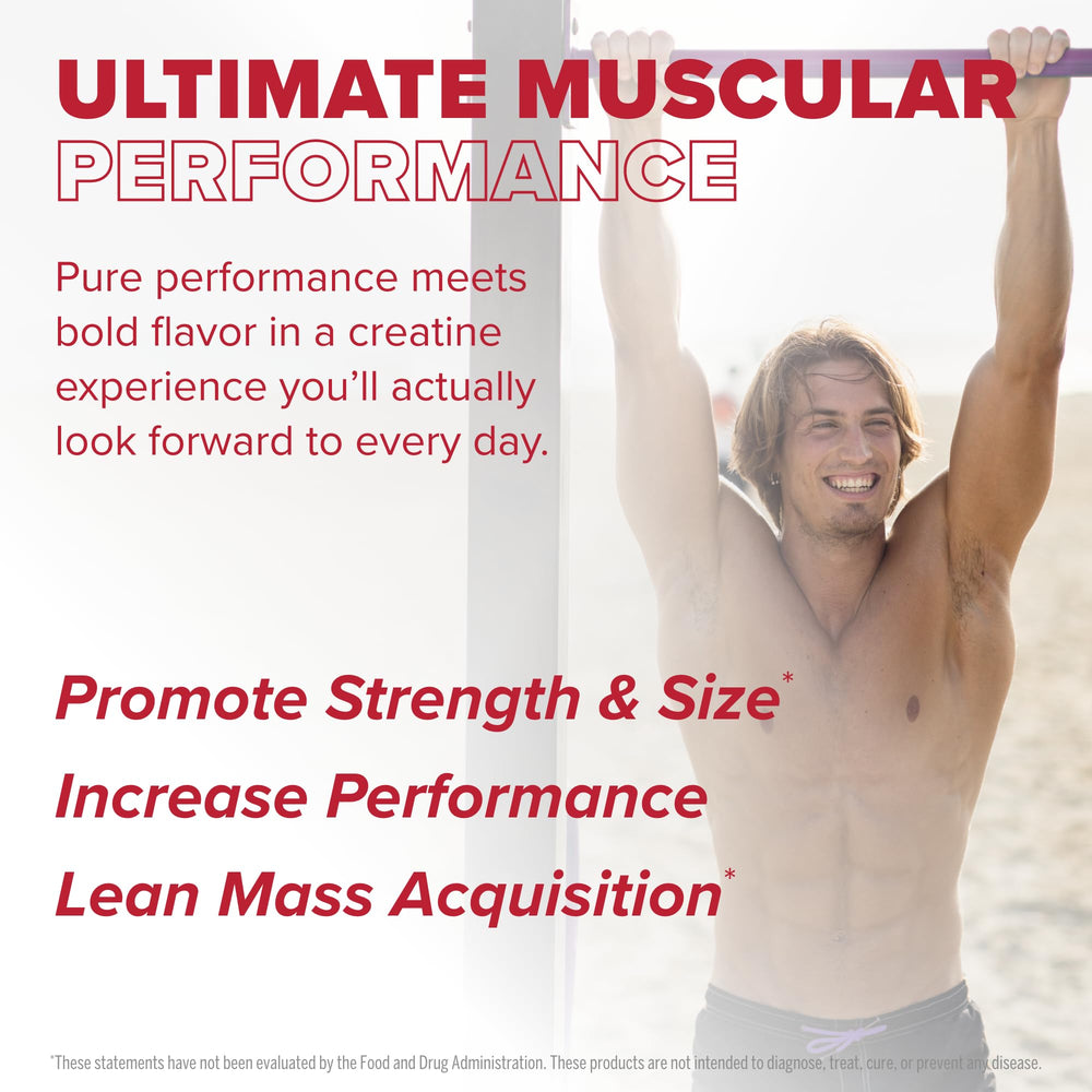 Nutrition facts label on FINAFLEX Creatine Strawberry Lemonade