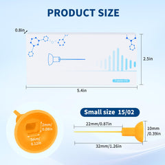 Close-up of yellow HDXQ-01S replacement tip for root canal irrigation