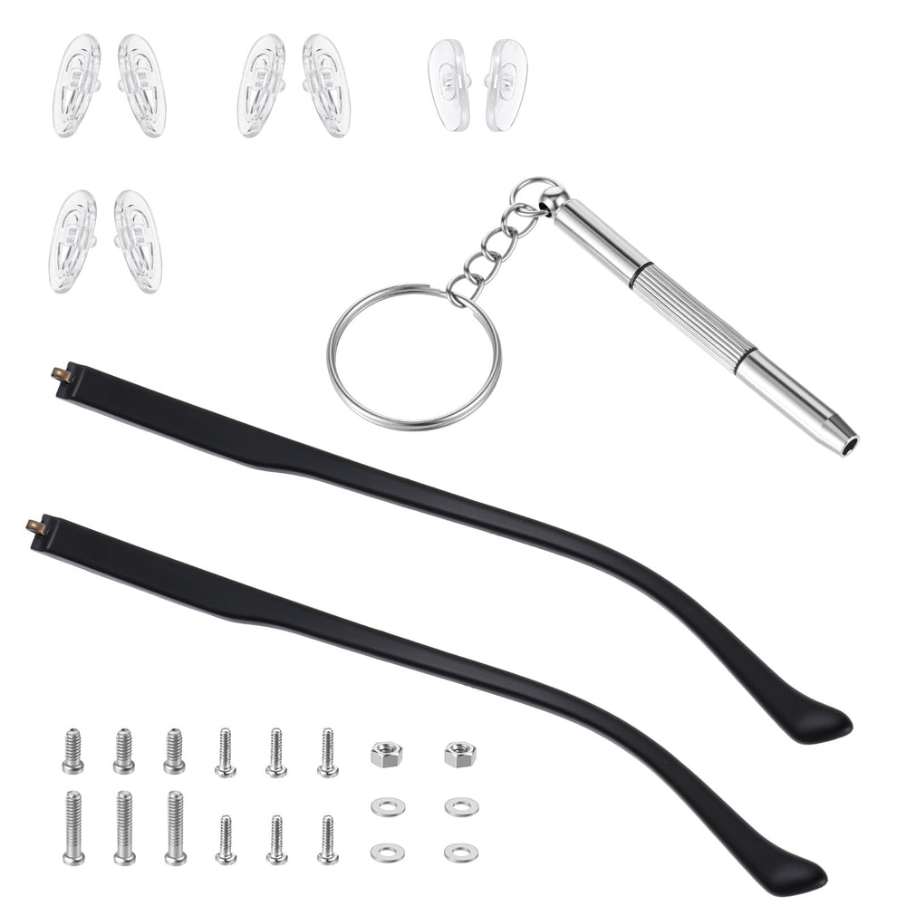 HJZHII black temple arms replacement kit - 13.5 cm length