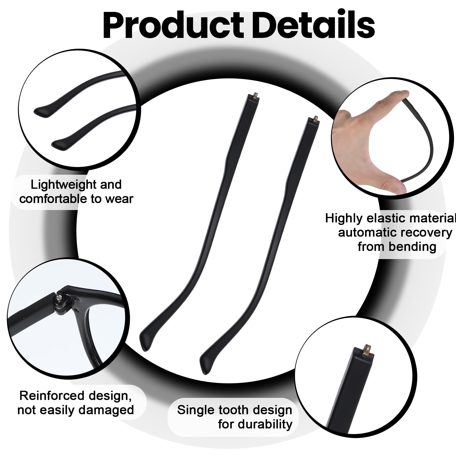 Screwdriver with nose pads and screws included in the kit
