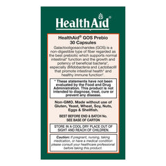 HealthAid GOSPrebio capsules on white background