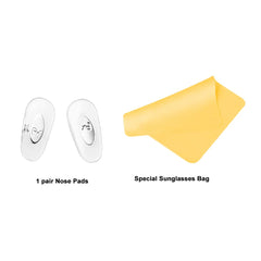 Push-in nose pad cross-shaped mount 14mm small size