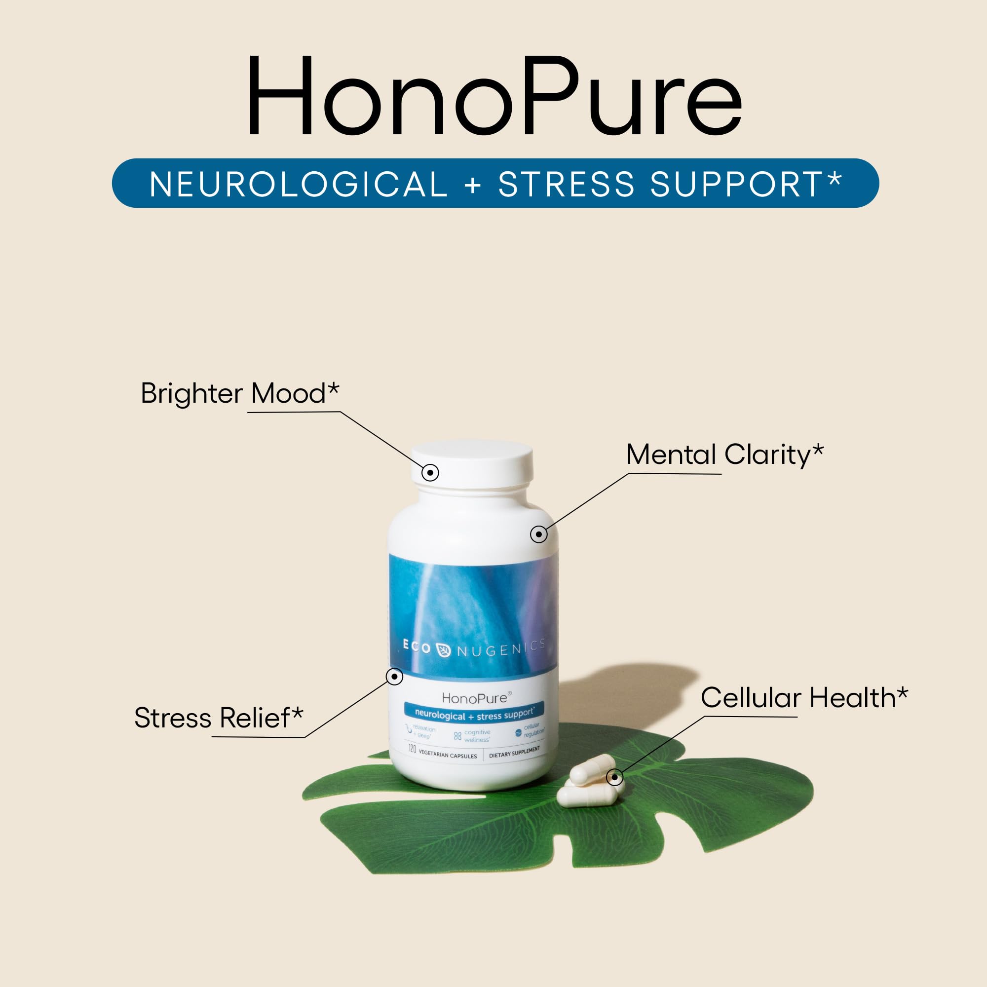Close-up of HonoPure honokiol capsules
