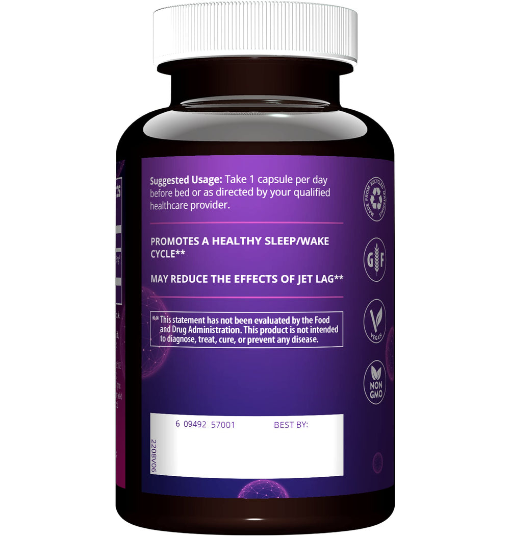MRM Melatonin 3mg capsules near bottle