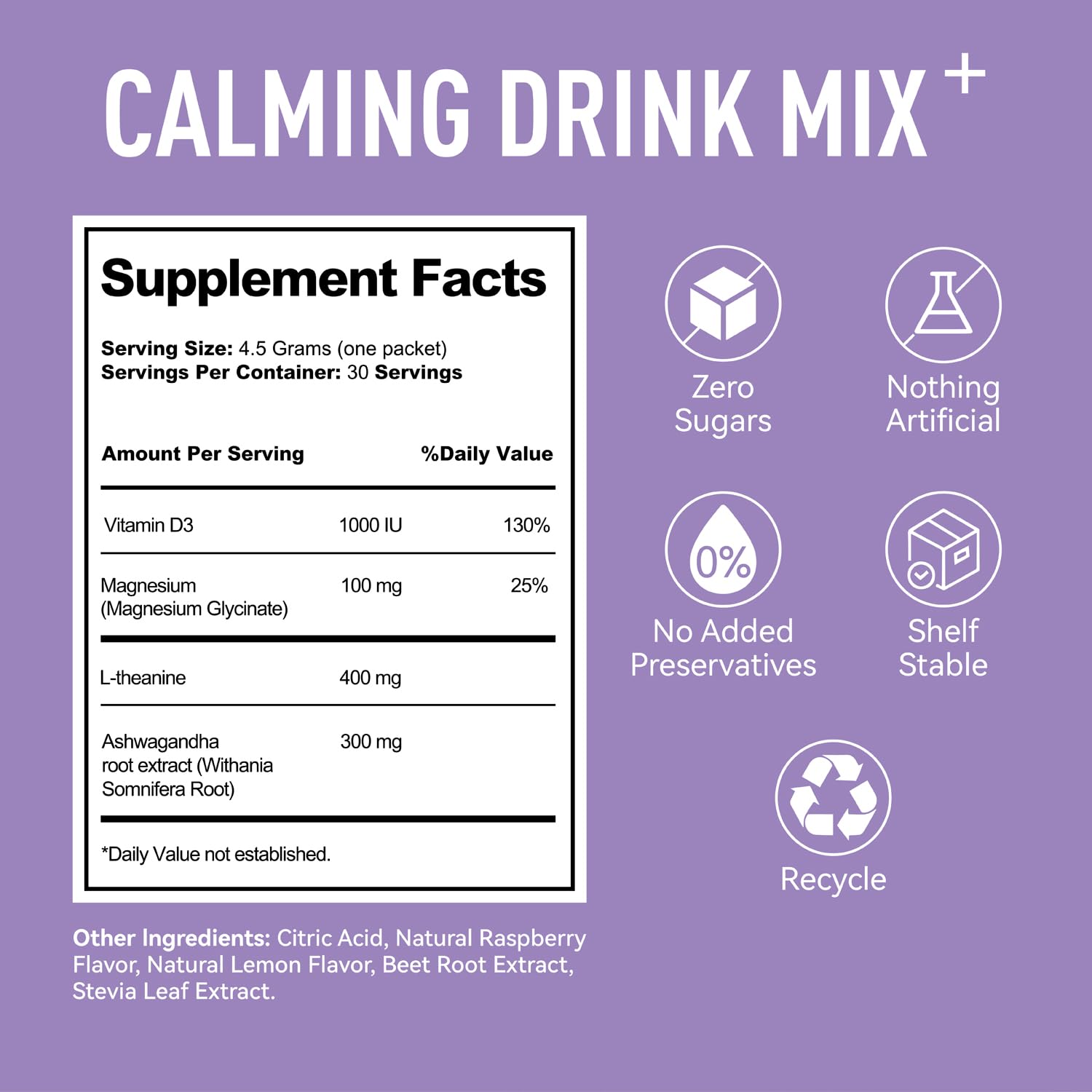 Sugar-free vegan non-GMO badges on packaging