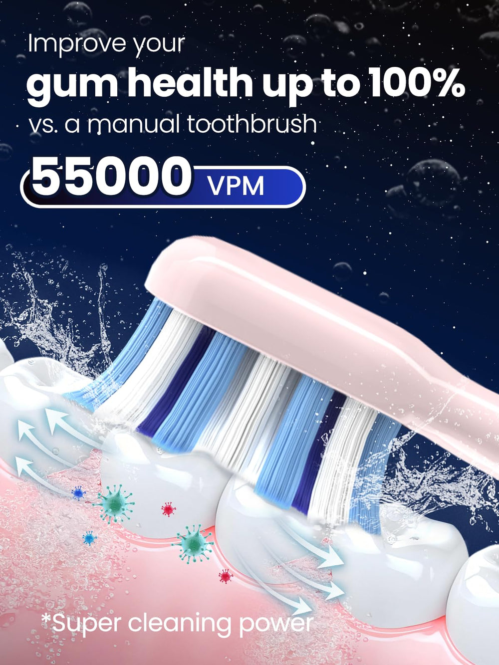 One-button control interface of Marlincare toothbrush