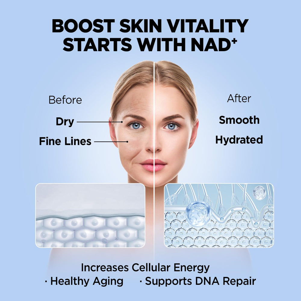 Sugar-free and gluten-free NATISLAND NAD+ label