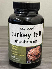 NatureBell Turkey Tail bottle label showing branding and 25:1 extract
