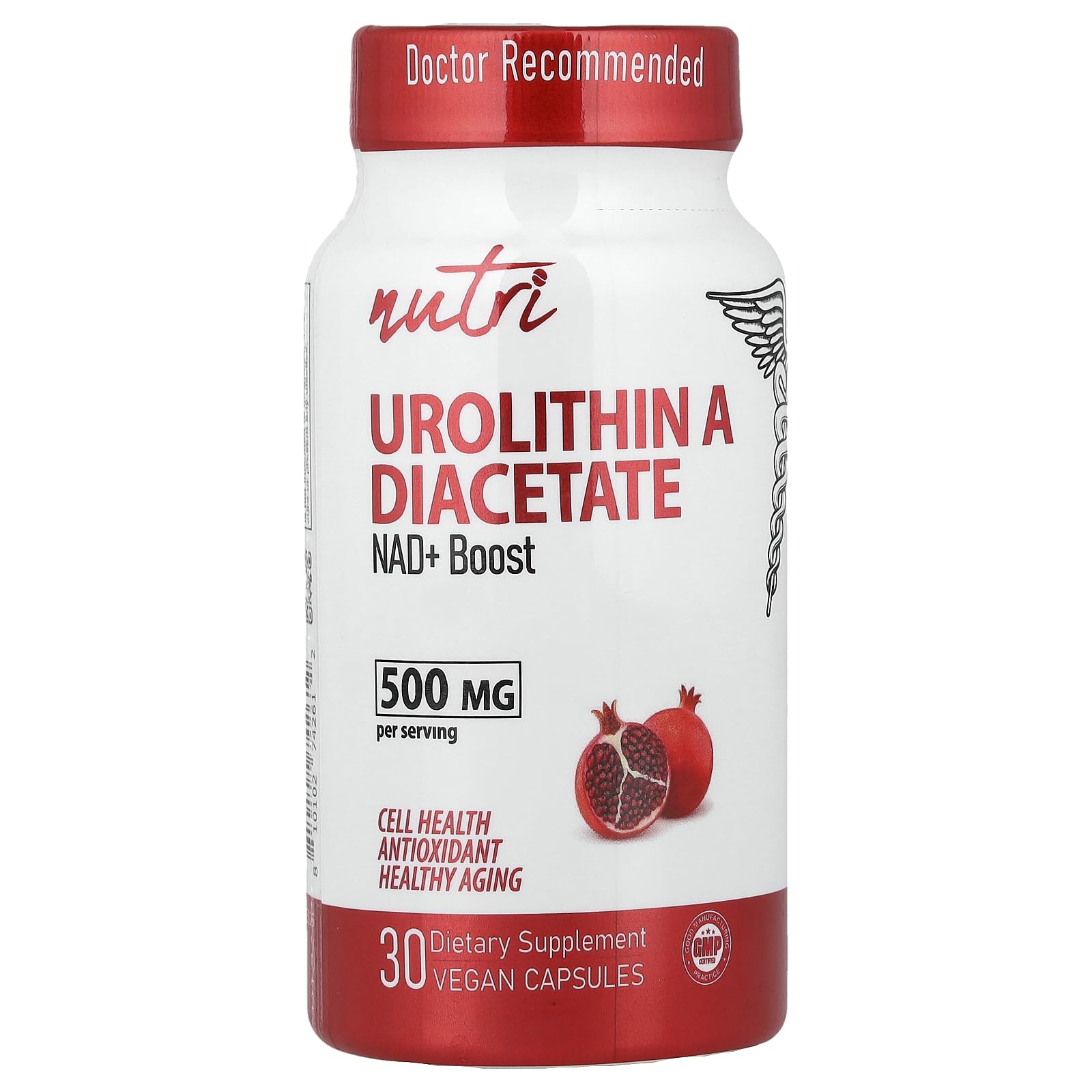 Nature's Fusions Nutri Urolithin A 500mg vegan capsules bottle