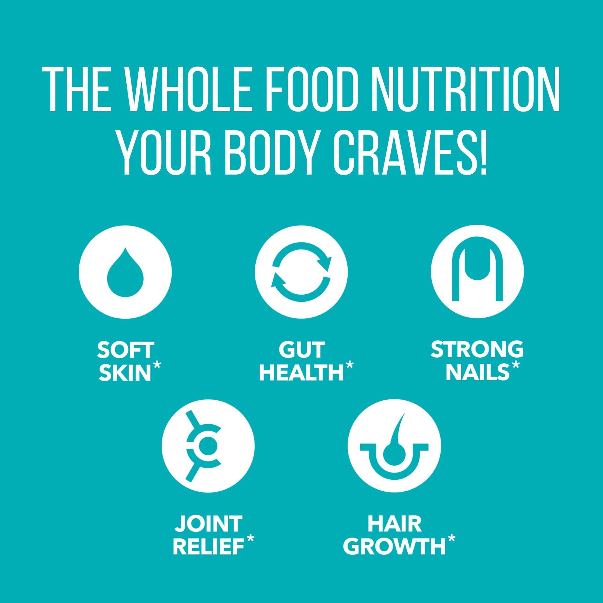 Nutrition facts panel for NaturesPlus Collagen Peptides Vanilla