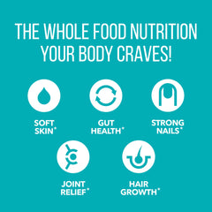 Nutrition facts panel for NaturesPlus Collagen Peptides Vanilla