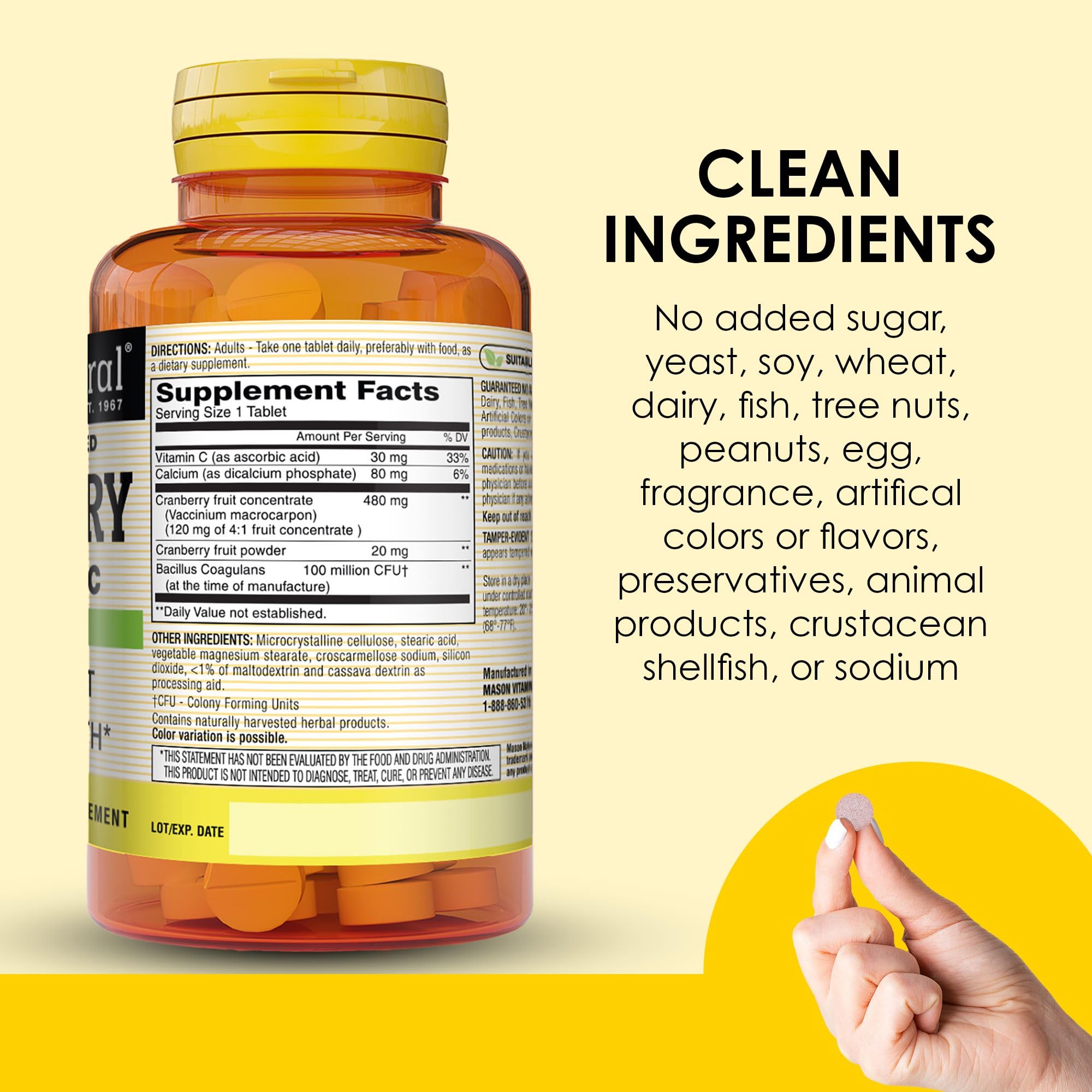 No added sugar and allergen-free ingredients label