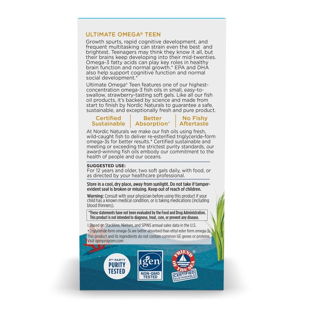 Nutrition label showing 1120 mg total omega-3s