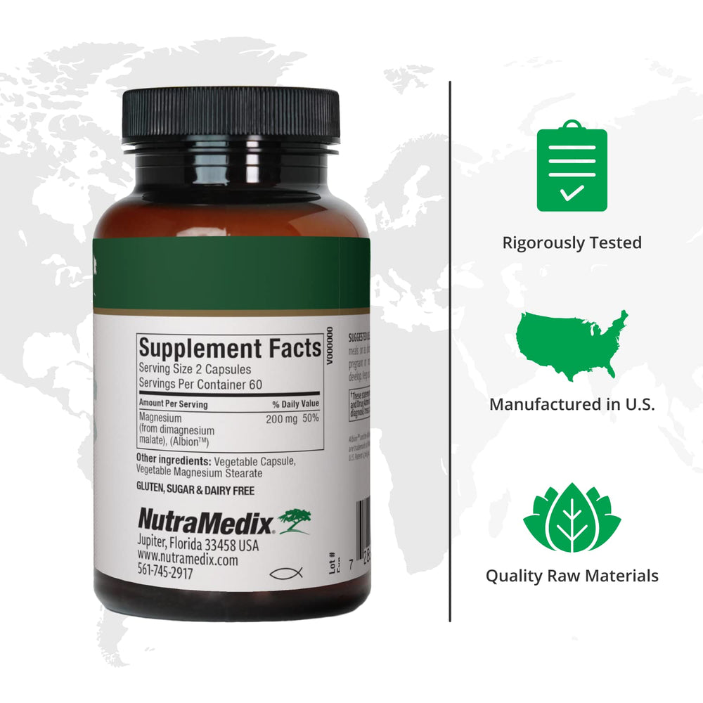 NutraMedix Magnesium Malate Energy Capsules – bottle and pills